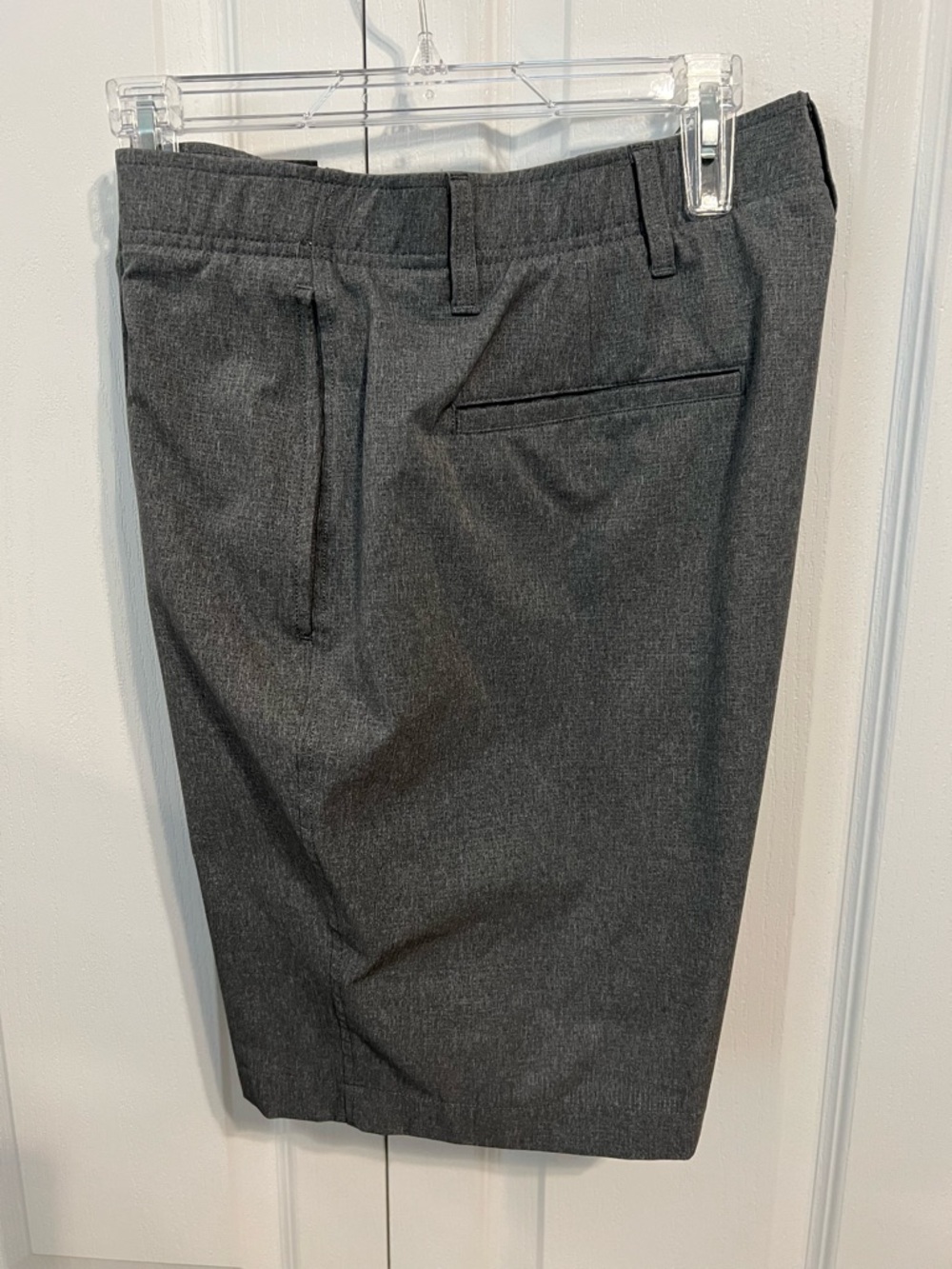 Under Armour Charcoal Flat-Front Shorts - Picture 2 of 3